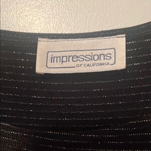 Women's Black and Silver Top